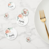 Doop meisje roos gouden bloem foto confetti (Groep)