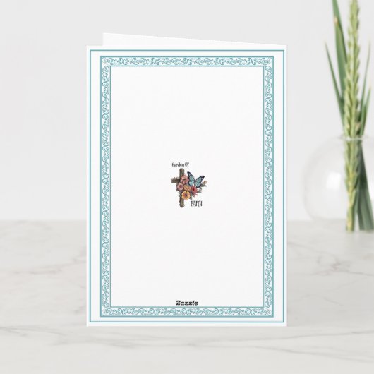 doop met engel en babyjongen kaart (Achterkant)