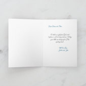 doop met engel en babyjongen kaart (Binnen)