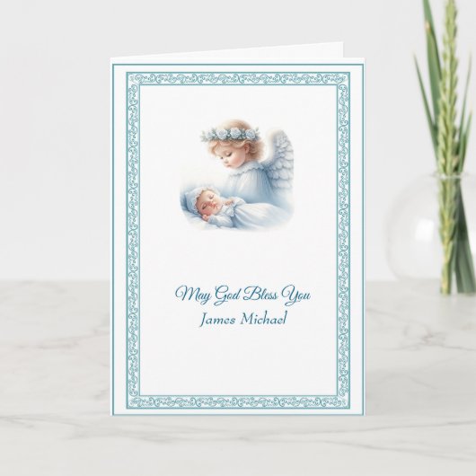 doop met engel kaart (Voorkant)