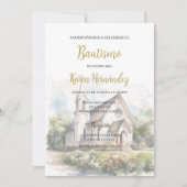 Doop met kerk op de achtergrond kaart (Voorkant)