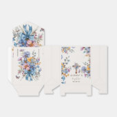 Doop Modern Blue waterverf Cross Elegant Bedankdoosjes (Uitgevouwen)