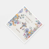 Doop Modern Blue waterverf Cross Elegant Servet (Hoek)