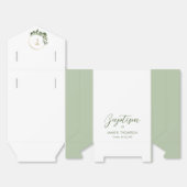 Doop Moderne Groene krans gouden kruis Custom Bedankdoosjes (Ongevouwen)