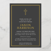 DOOP moderne minimale grens overstijgende jongen b Folie Uitnodiging (Voorkant)