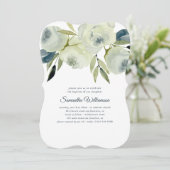 Doop Moderne Waterverf Bloem Kaart (Staand voorkant)