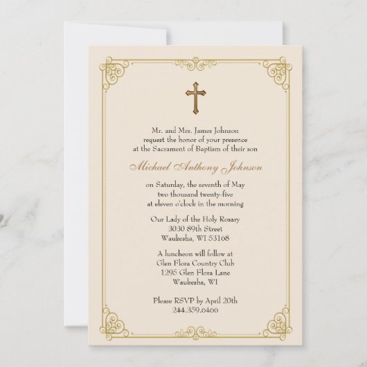 Doop Moeder Maria Rozen Mariakruis Kaart (Voorkant)