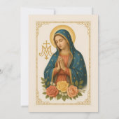 Doop Moeder Maria Rozen Mariakruis Kaart (Achterkant)