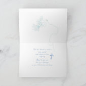 Doop Neef Duif op Blauwe Achtergrond Kaart (Binnen)