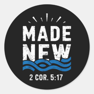Doop nieuw gemaakt 2 Kor 5-17 Gedoopt Ronde Sticker