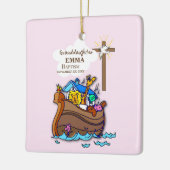 Doop Noah's Ark kleindochter gepersonaliseerd Keramisch Ornament (Links)