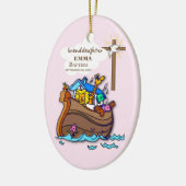 Doop Noah's Ark kleindochter gepersonaliseerd Keramisch Ornament (Links)