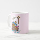 Doop Noah's Ark kleindochter gepersonaliseerd Koffiemok (Voorkant links)