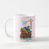 Doop Noah's Ark kleindochter gepersonaliseerd Koffiemok (Links)