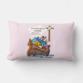 Doop Noah's Ark kleindochter gepersonaliseerd Kussen (Voorkant)