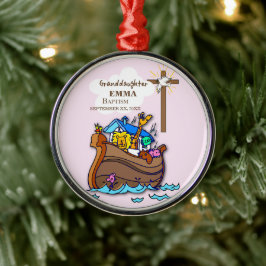 Doop Noah's Ark kleindochter gepersonaliseerd Metalen Ornament