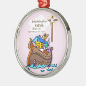 Doop Noah's Ark kleindochter gepersonaliseerd Metalen Ornament (Links)