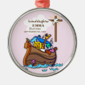 Doop Noah's Ark kleindochter gepersonaliseerd Metalen Ornament (Voorkant)