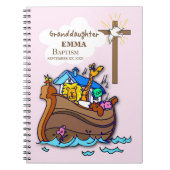 Doop Noah's Ark kleindochter gepersonaliseerd Notitieboek (Voorkant)
