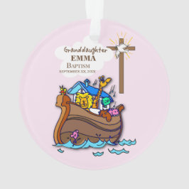 Doop Noah's Ark kleindochter gepersonaliseerd Ornament