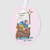 Doop Noah's Ark kleindochter gepersonaliseerd Ornament (voorkant)