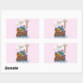Doop Noah's Ark kleindochter gepersonaliseerd Rechthoekige Sticker (Vel)