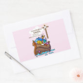 Doop Noah's Ark kleindochter gepersonaliseerd Rechthoekige Sticker (Envelop)