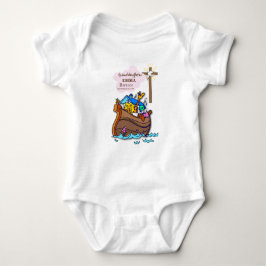 Doop Noah's Ark kleindochter gepersonaliseerd Romper