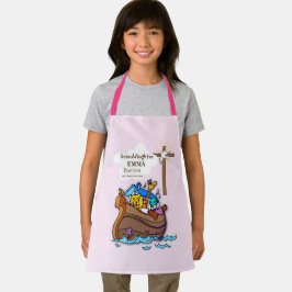 Doop Noah's Ark kleindochter gepersonaliseerd Schort
