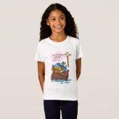 Doop Noah's Ark kleindochter gepersonaliseerd T-shirt (Voorkant volledig)