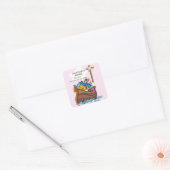 Doop Noah's Ark kleindochter gepersonaliseerd Vierkante Sticker (Envelop)