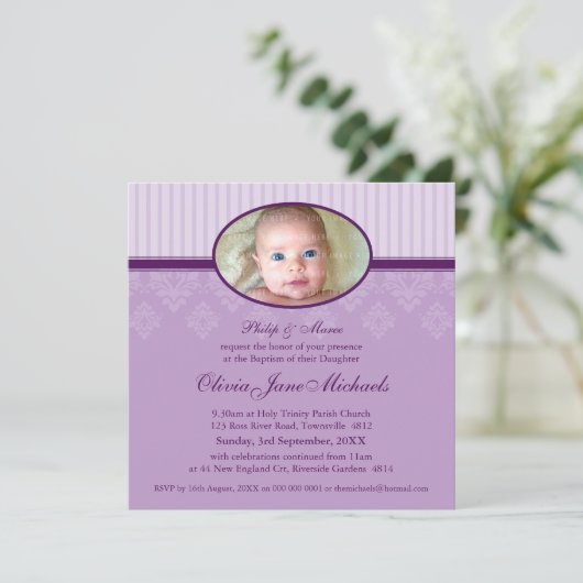 DOOP NODIGT UIT :: Gezegend 2SQ Kaart (Staand voorkant)