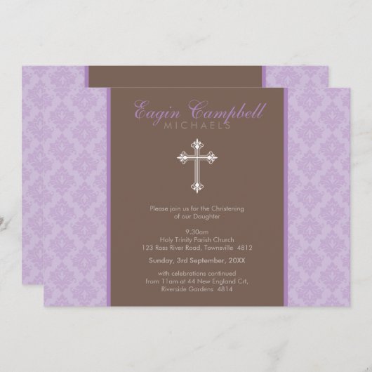 DOOP NODIGT UIT: oh zo mooi 7L Kaart (Voorkant / Achterkant)