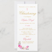 Doop of doop Foto Bloemen Roze Feestdagenkaart (Achterkant)