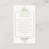 Doop- of doopgebedkaart informatiekaartje (Achterkant)