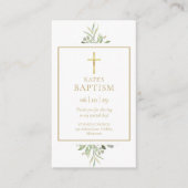 Doop- of doopgebedkaart informatiekaartje (Voorkant)