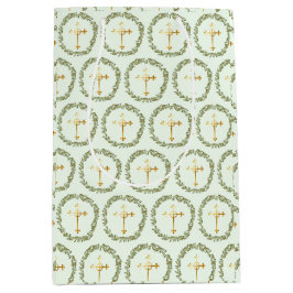 Doop Olijfkrans & Gouden Kruis Medium Cadeauzakje