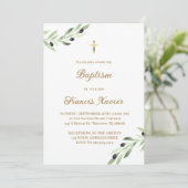 Doop olijftak kaart (Staand voorkant)