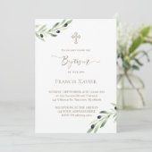 Doop olijftak kaart (Staand voorkant)