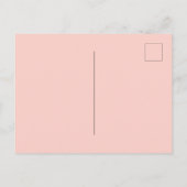 Doop pampas bloemen roos goud roze meisje uitnodiging briefkaart (Achterkant)