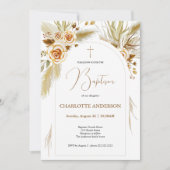 Doop pampas gras waterverf boho elegant kaart (Voorkant)