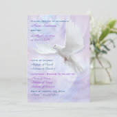 Doop religieuze communie bevestigingsduif kaart (Staand voorkant)