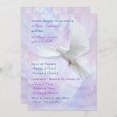 Doop religieuze communie bevestigingsduif kaart (Voorkant / Achterkant)