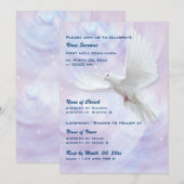 Doop religieuze communie bevestigingsduif kaart (Voorkant / Achterkant)