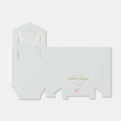 Doop rollen in Poeder Blauw en Goud Bedankdoosjes (Uitgevouwen)