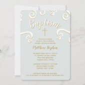 Doop rollen in Poeder Blauw en Goud Kaart (Voorkant)