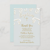 Doop rollen in Poeder Blauw en Goud Kaart (Voorkant / Achterkant)