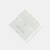 Doop rollen in Poeder Blauw en Goud Servetten (Hoek)