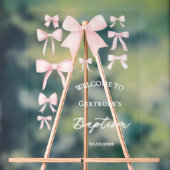 Doop roze bogen welkom duidelijk teken acryl bord (Neutraal)