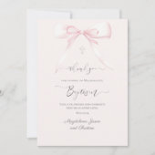 Doop roze boog dank u voor uw komst kaart (Voorkant)